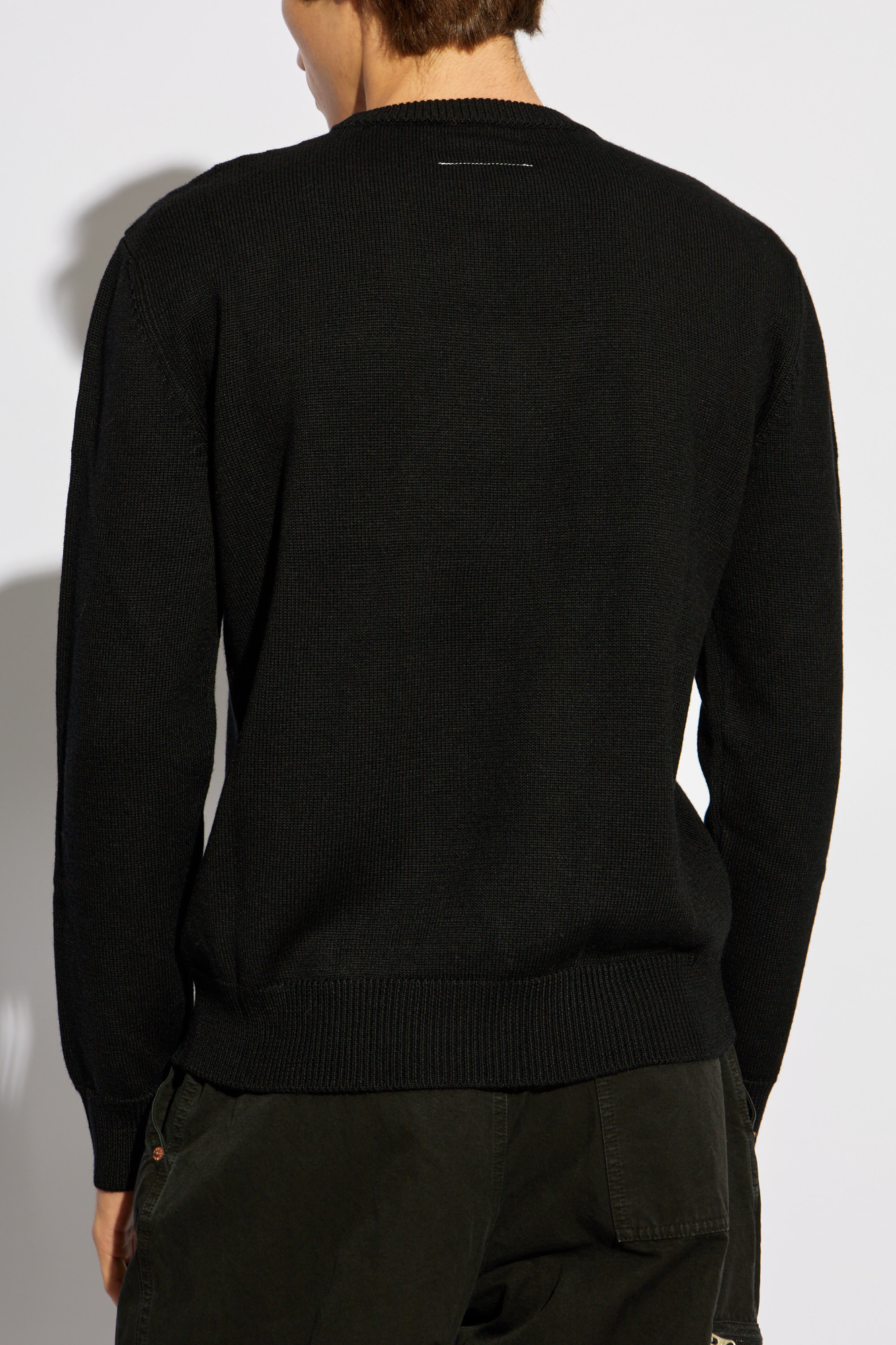 Black Sweater with logo MM6 Maison Margiela